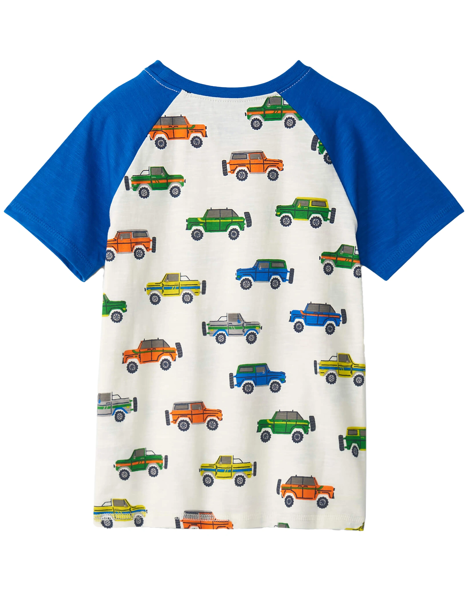 T-Shirt OFF ROAD CARS in weiß/blau
