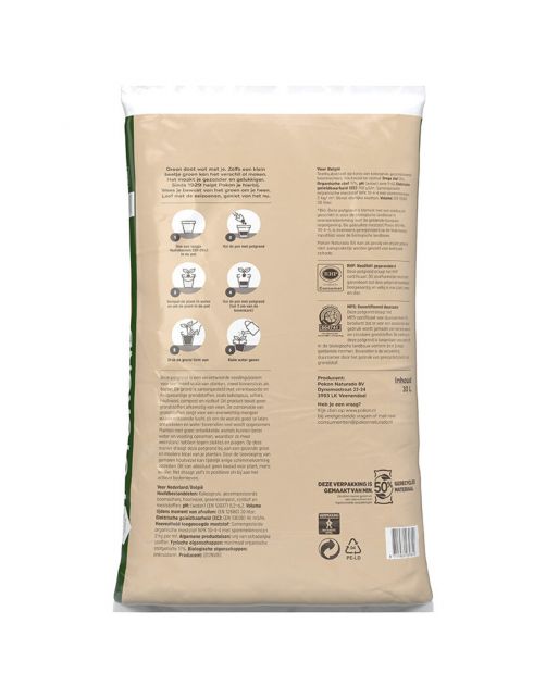 Pokon Bio Potgrond Turfvrij - Potgrond Turf - 30 l