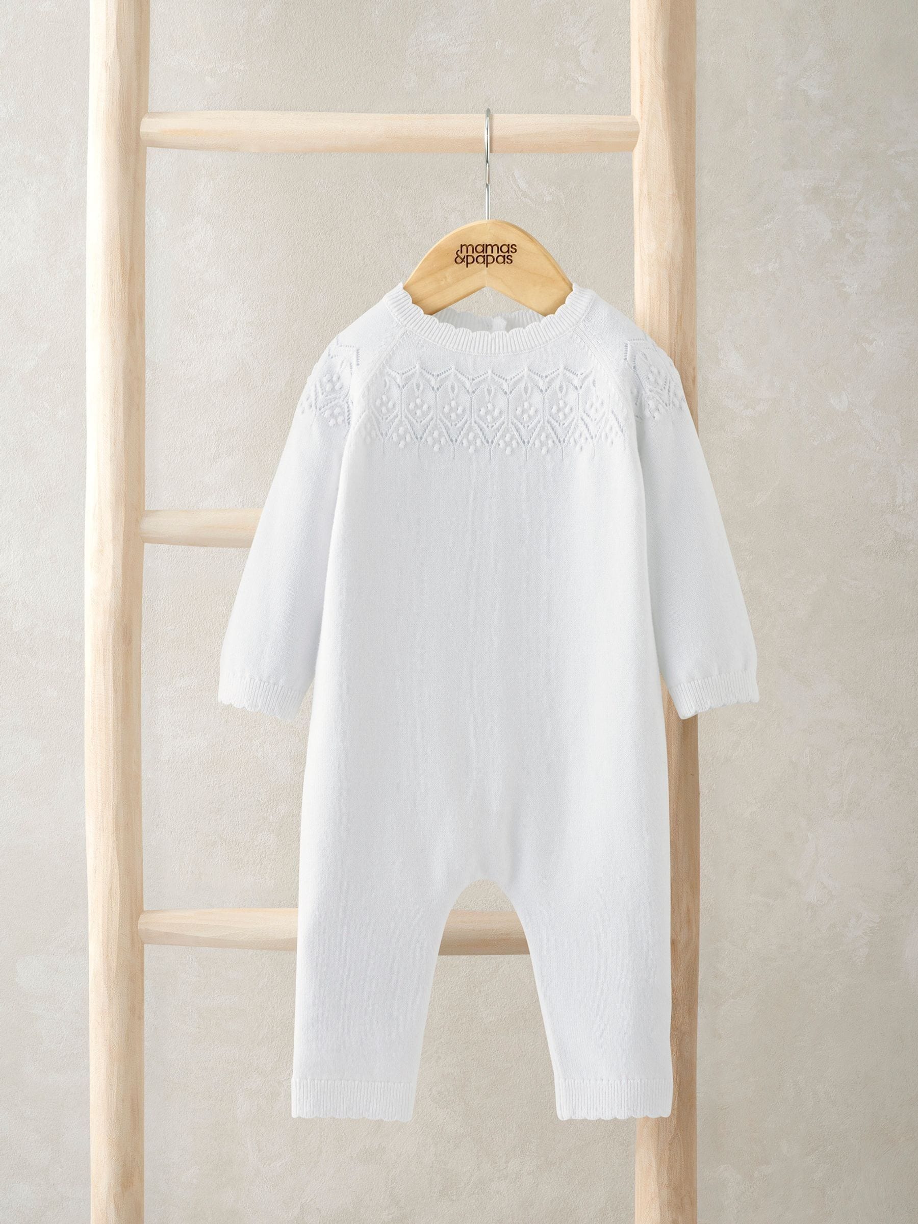 Mamas & Papas Pointelle Knitted Romper