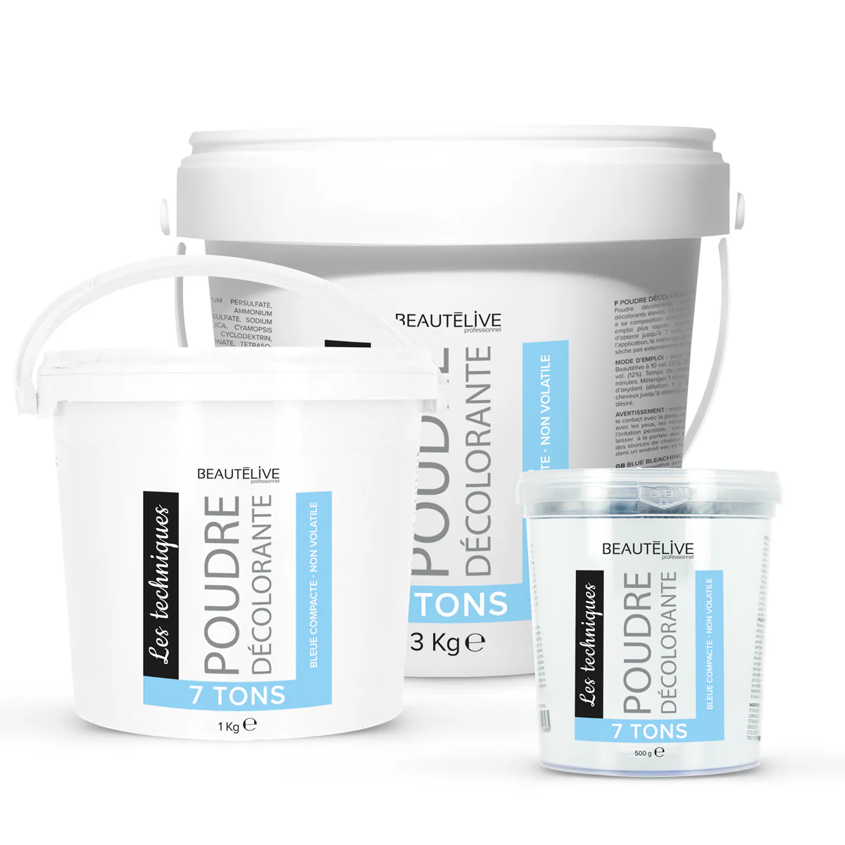Poudre décolorante 500ml / 1000ml / 3000ml