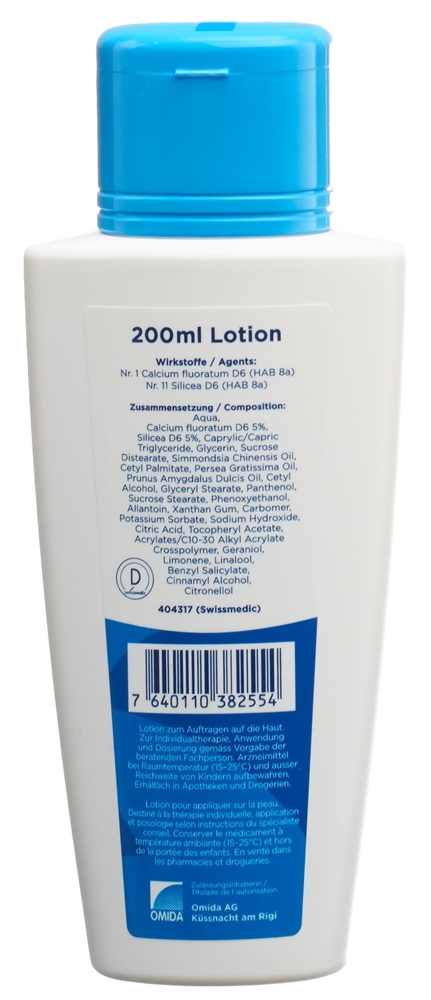 Omida Nr1&11 Calcium fluoratum & Silicea Lotion Lot Fl 200 ml