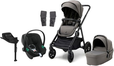 Beemoo Pro Multi 2 Duovogn inkl. Cybex Aton B2 i-Size Babybilstol & Base, Mocha Grey