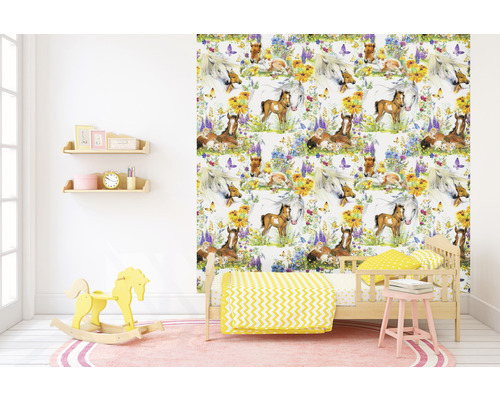 Vliesbehang HRBP300088 Paarden 5-delige set 243 x 280 cm