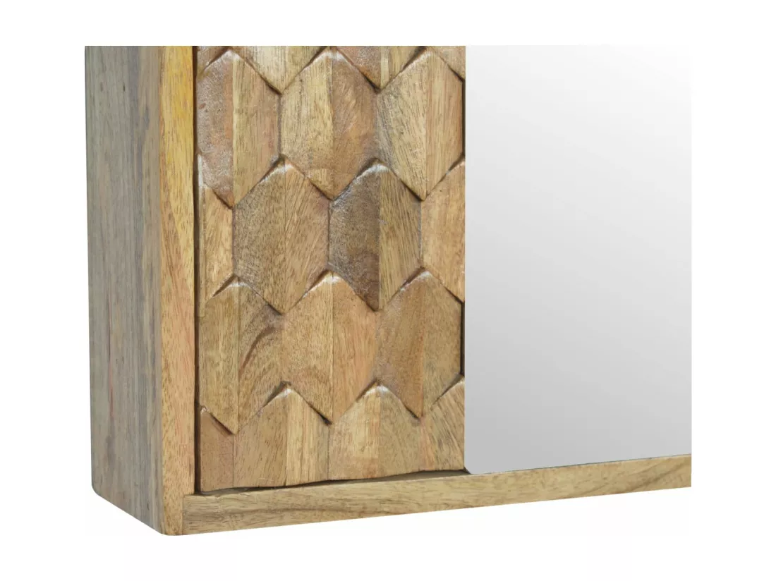 Cabinet à miroir sculpté ananas.