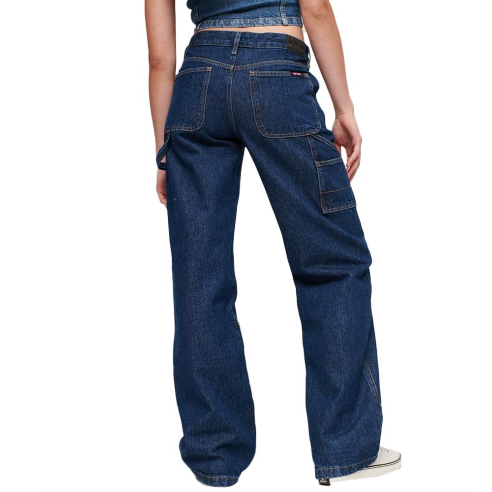 Superdry Jean Bleu Femme Superdry Rise Carpenter