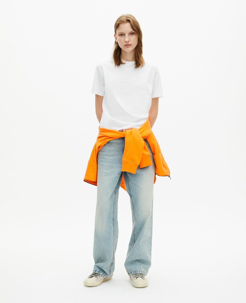 THE KOOPLES<br>Camiseta de manga curta com logotipo bordado tom sobre tom