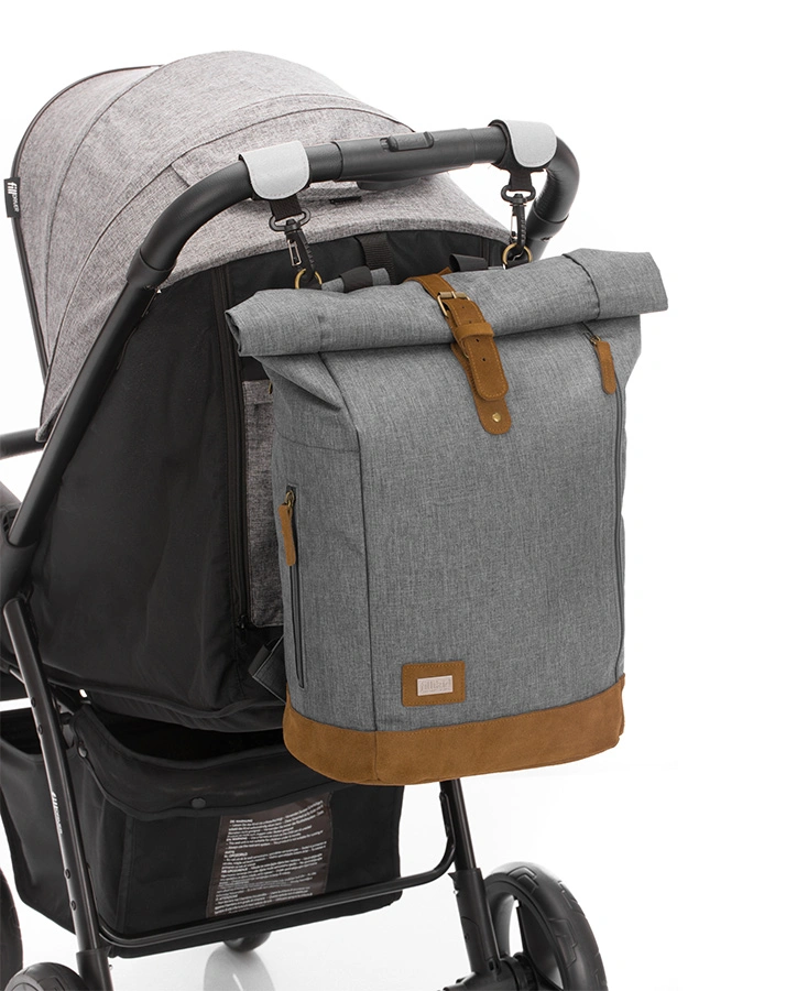 Wickelrucksack BERLIN (39x16x53) in grau melange