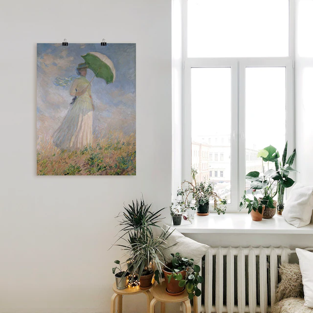 Artland Poster »Frau mit Sonnenschirm, Susanne Hoschedé« Frau 1 Stk. tlg. als Leinwandbild, Wandaufkleber oder Poster in versch. Grössen