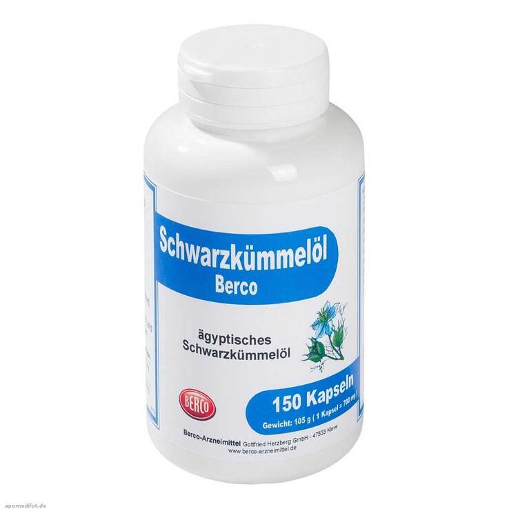Schwarzkümmelöl Berco Kapseln, 150 St