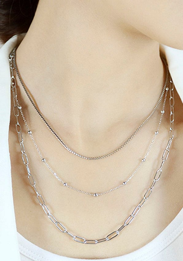 Firetti Edelstahlkette »Schmuck Geschenk Trio Layerkette«