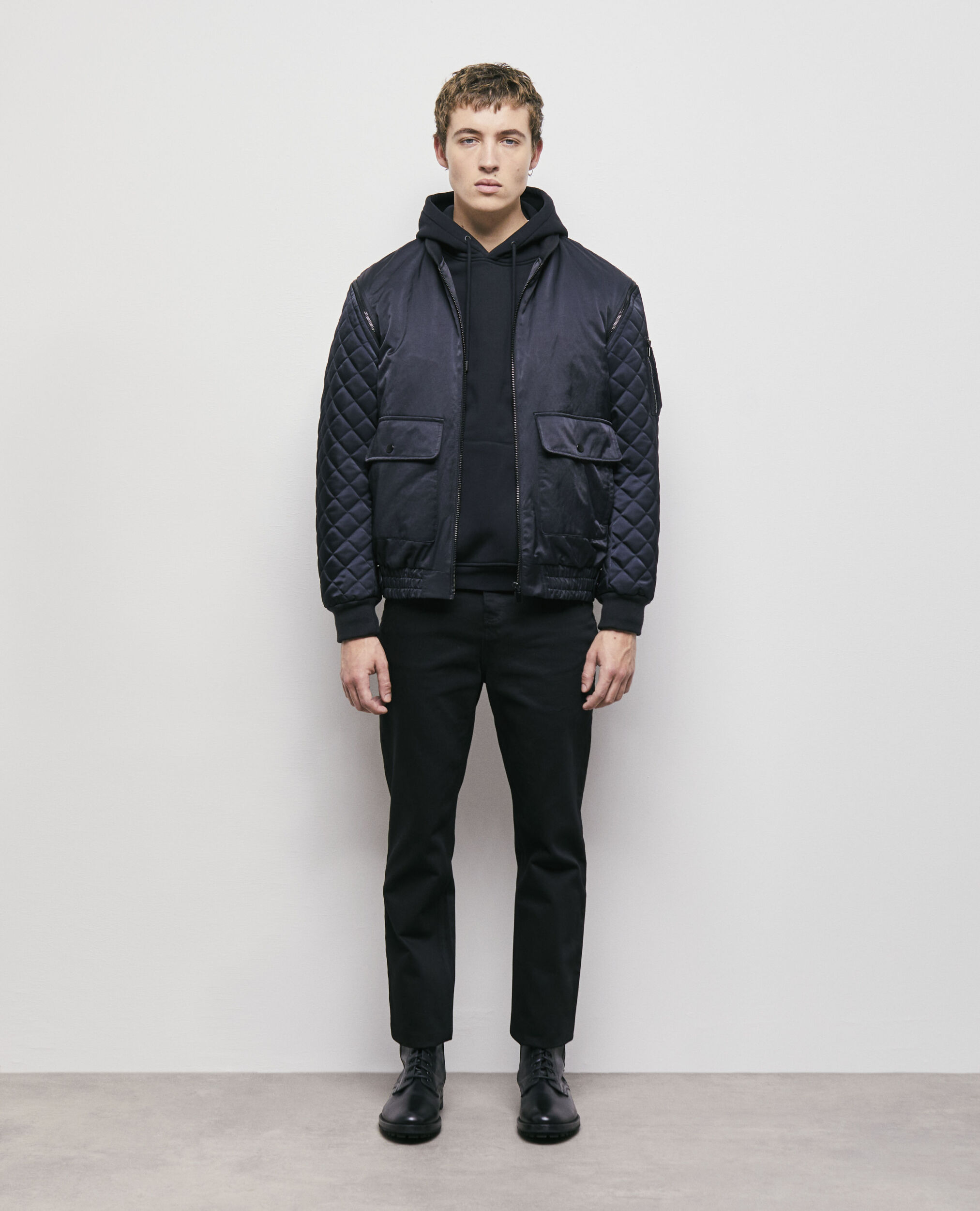 Bomber manches amovibles noir