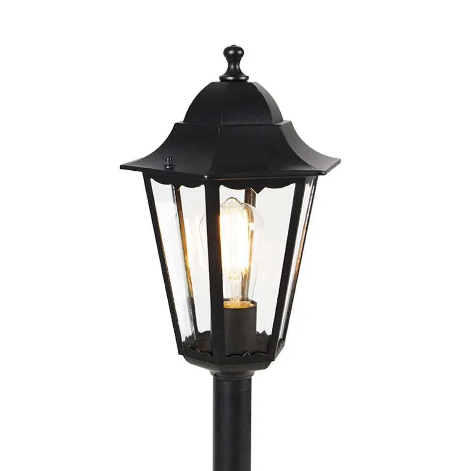 Qazqa staande buitenlampen new orleans zwart e27