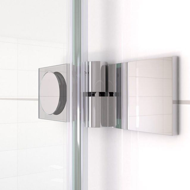 Diamond Douchecabine | 100x70 cm Chroom Helder glas Draaideur Rechthoek