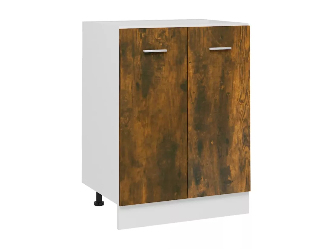 Armoire de plancher Chêne fumé 60x46x81,5 cm Bois d'ingénierie