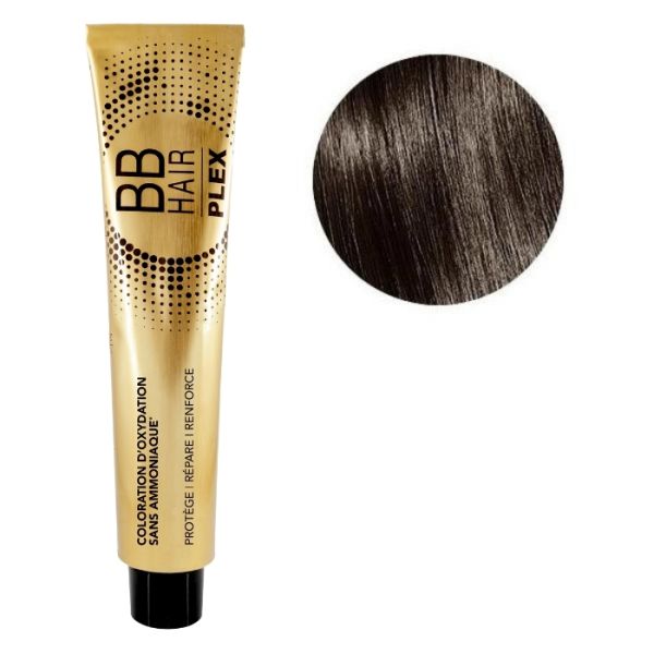 Coloration d'oxydation BBHair Plex sans ammoniaque n°4.80 Châtain Expresso Profond Générik 100ml