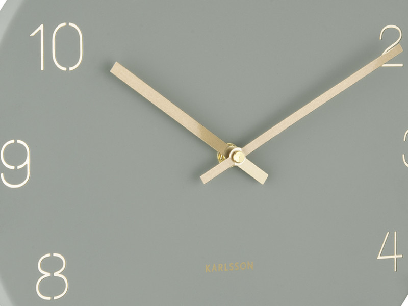 Wall Clock Charm Engraved Numbers Small KA5788BK Black