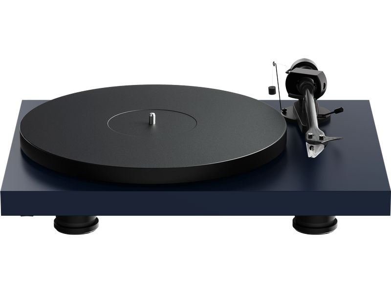 Pro-Ject Plattenspieler Debut EVO 2 Blau Plattenspieler mit TPE gedämpftem Gegengewicht