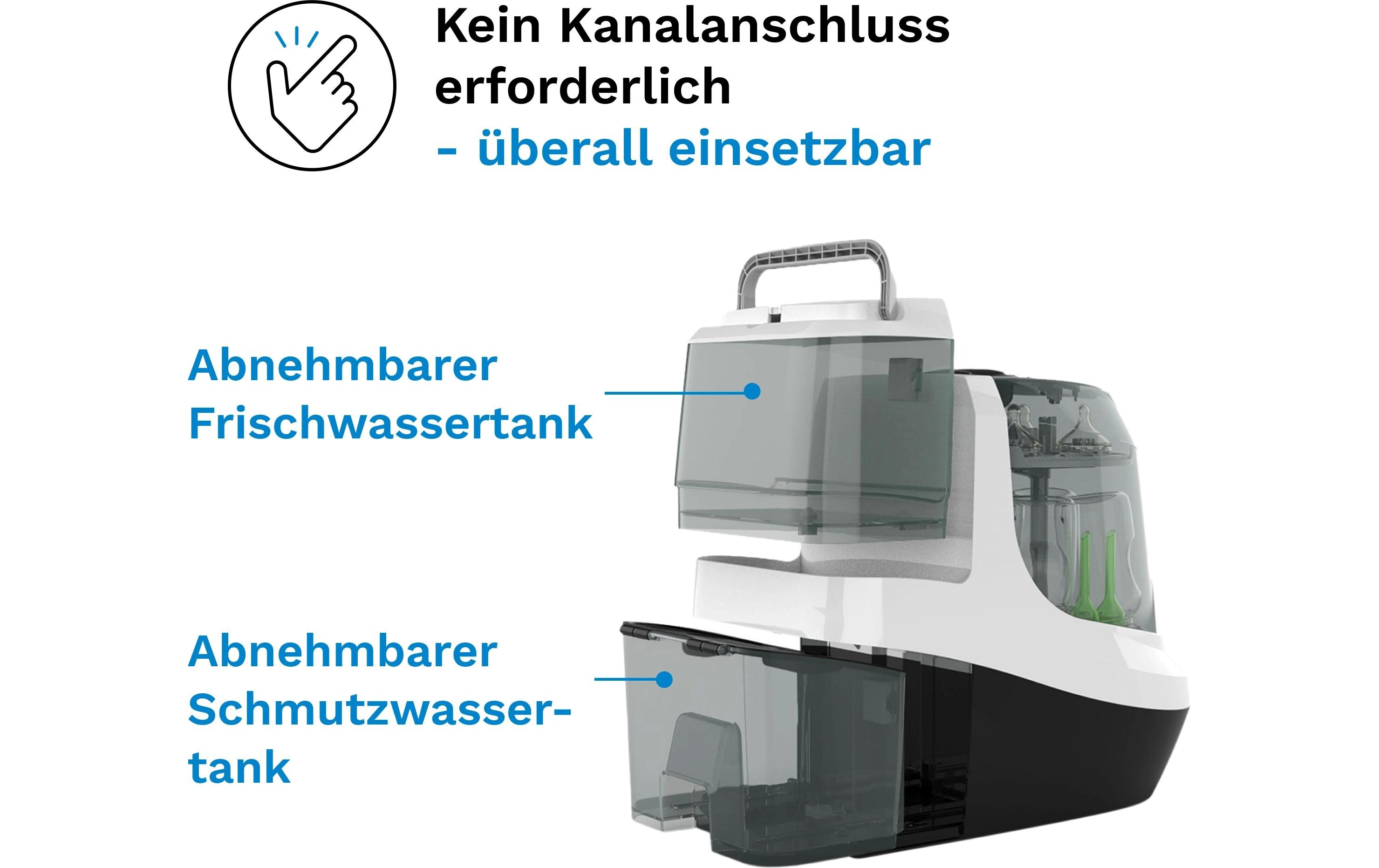 Bottle Washer Pro Weiss/Schwarz<br>Wäscht, sterilisiert und trocknet automatisch Flaschen, Pumpenteile und Trinklernbecher