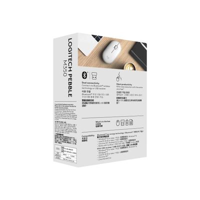 Logitech Pebble M350 - souris sans fil silencieuse - blanc cassé