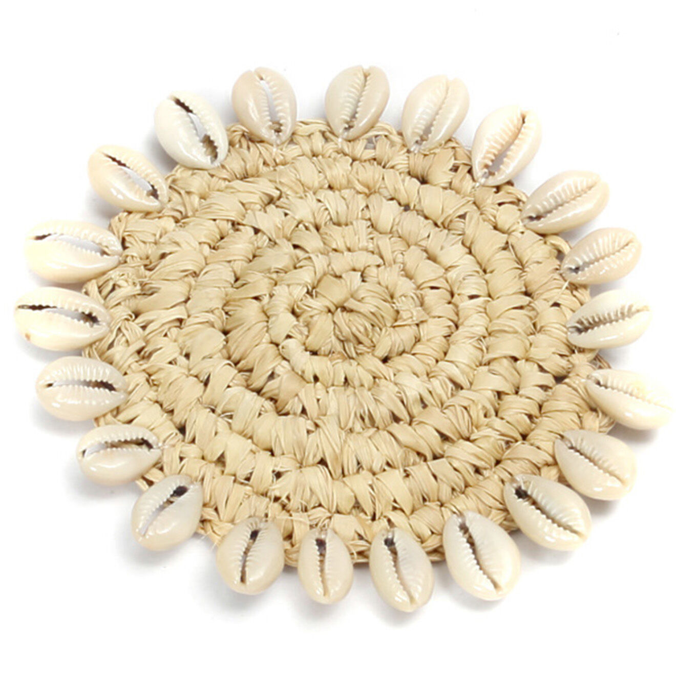 Bazar Bizar Sous-verre coquillage  naturel -  D.13 cm