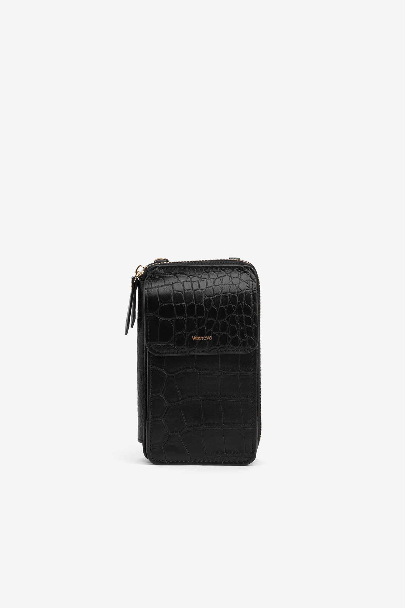 Bolsa para celular com efeito crocodilo