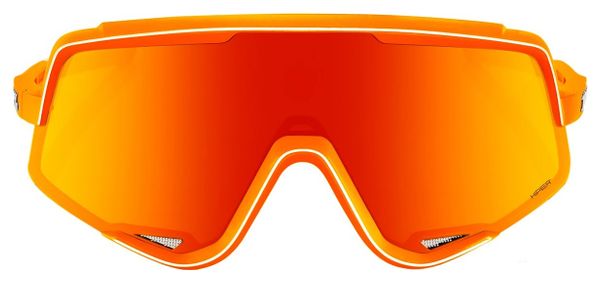 Lunettes 100% Glendale Orange / Miroir Rouge   Verres Transparent
