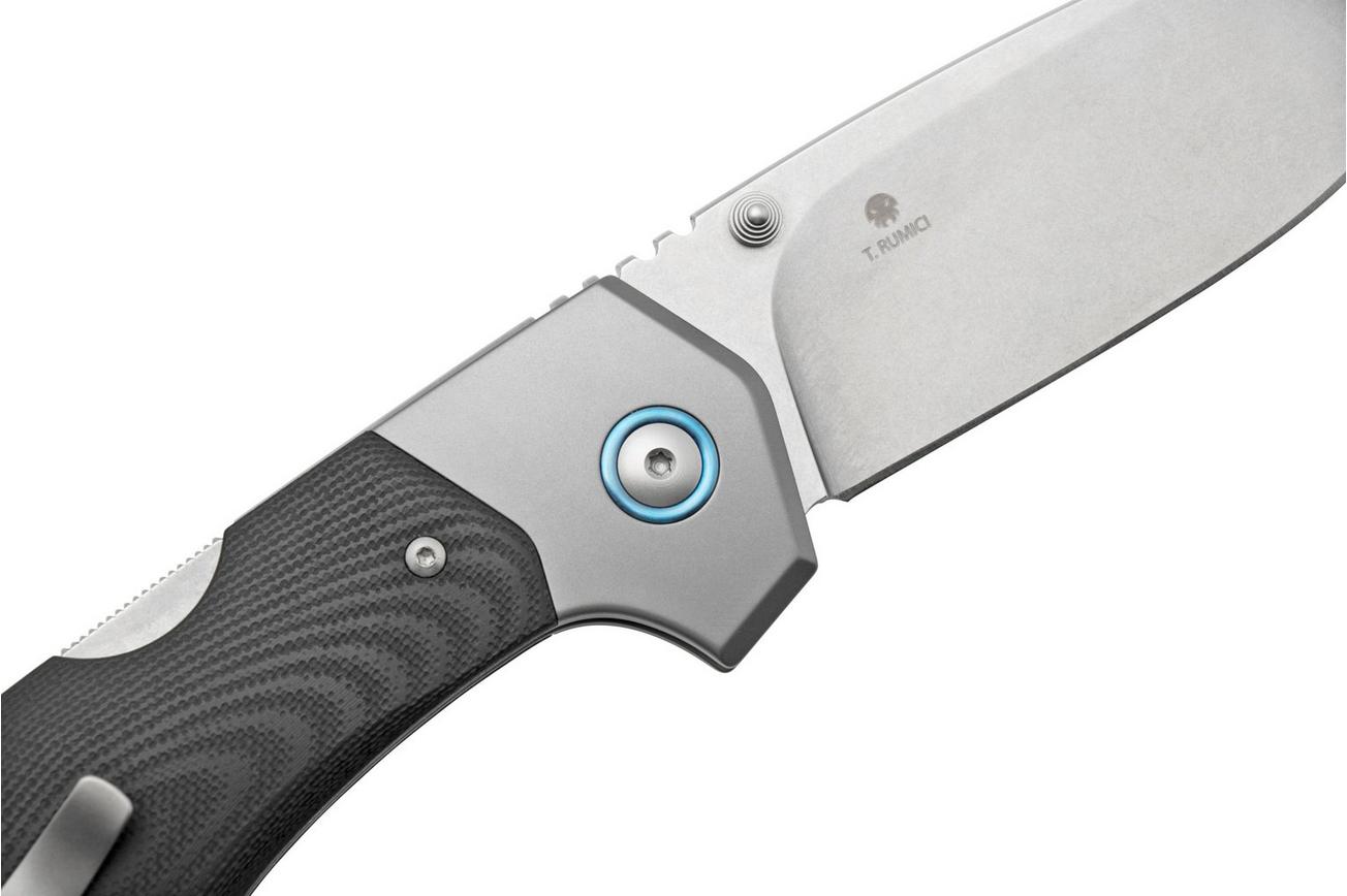MKM Hero Stonewashed, Black G10, Titanium Bolsters, zakmes