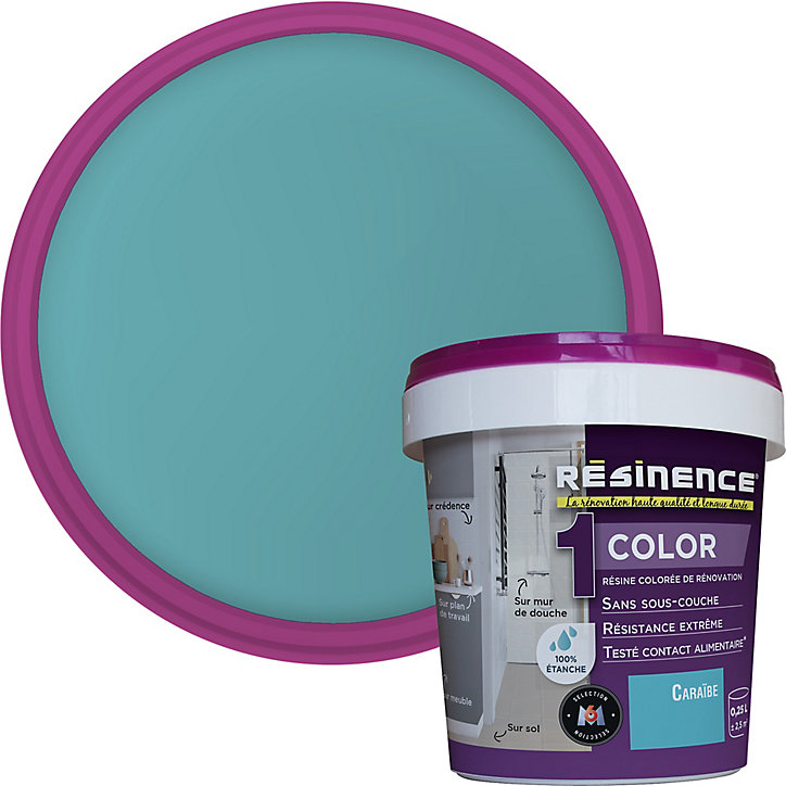 Résine multisupports Résinence Color Caraïbes satin 250ml