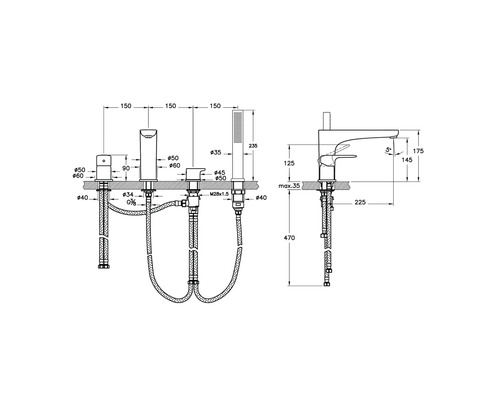 VitrA ROOT ROUND badrandkraan, matzwart A4274336EXP