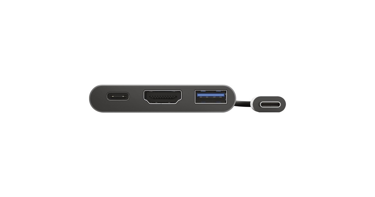 TrustDalyx 3-in-1 Multiport USB-C Adapter  (Aluminium)