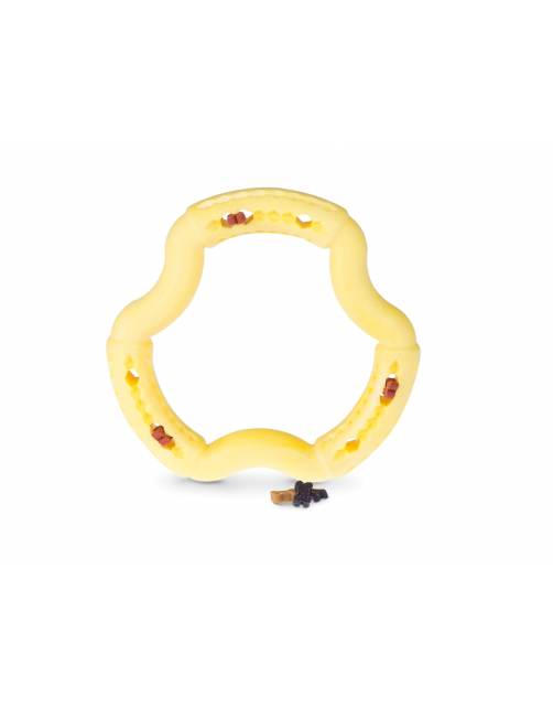 Vadigran Tpr Ring Yellow Vanilla Geel - Hondenspeelgoed