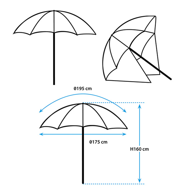 Parasol / abri de plage BEACH PARSOL XL Brunner