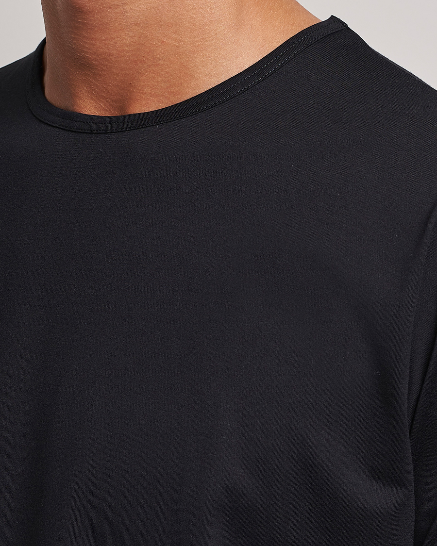 Sunspel Superfine Cotton Crew Neck T-Shirt Black
