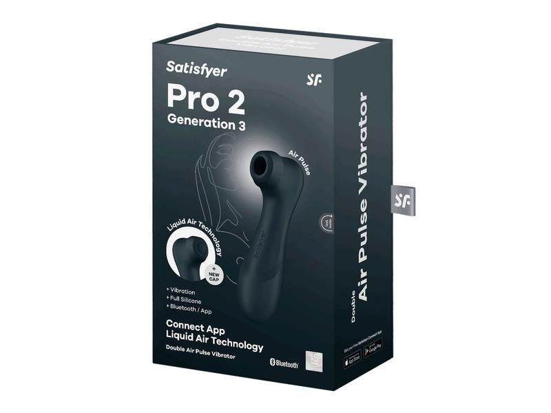Satisfyer Vibrator Pro 2 Generation 3 schwarz Hochwertiger Auflegevibrator aus geschmeidigem Silikon für die Frau