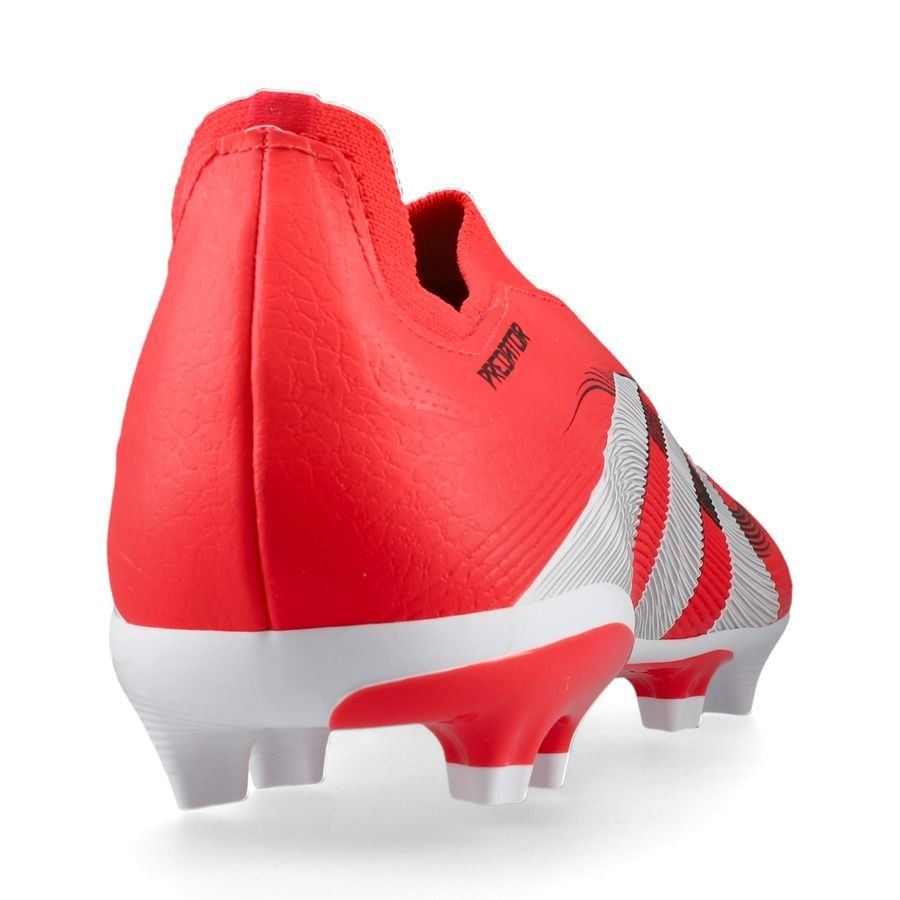 adidas Predator League Laceless FG/AG Pure Victory - Lucid Red/Blanc/Noir