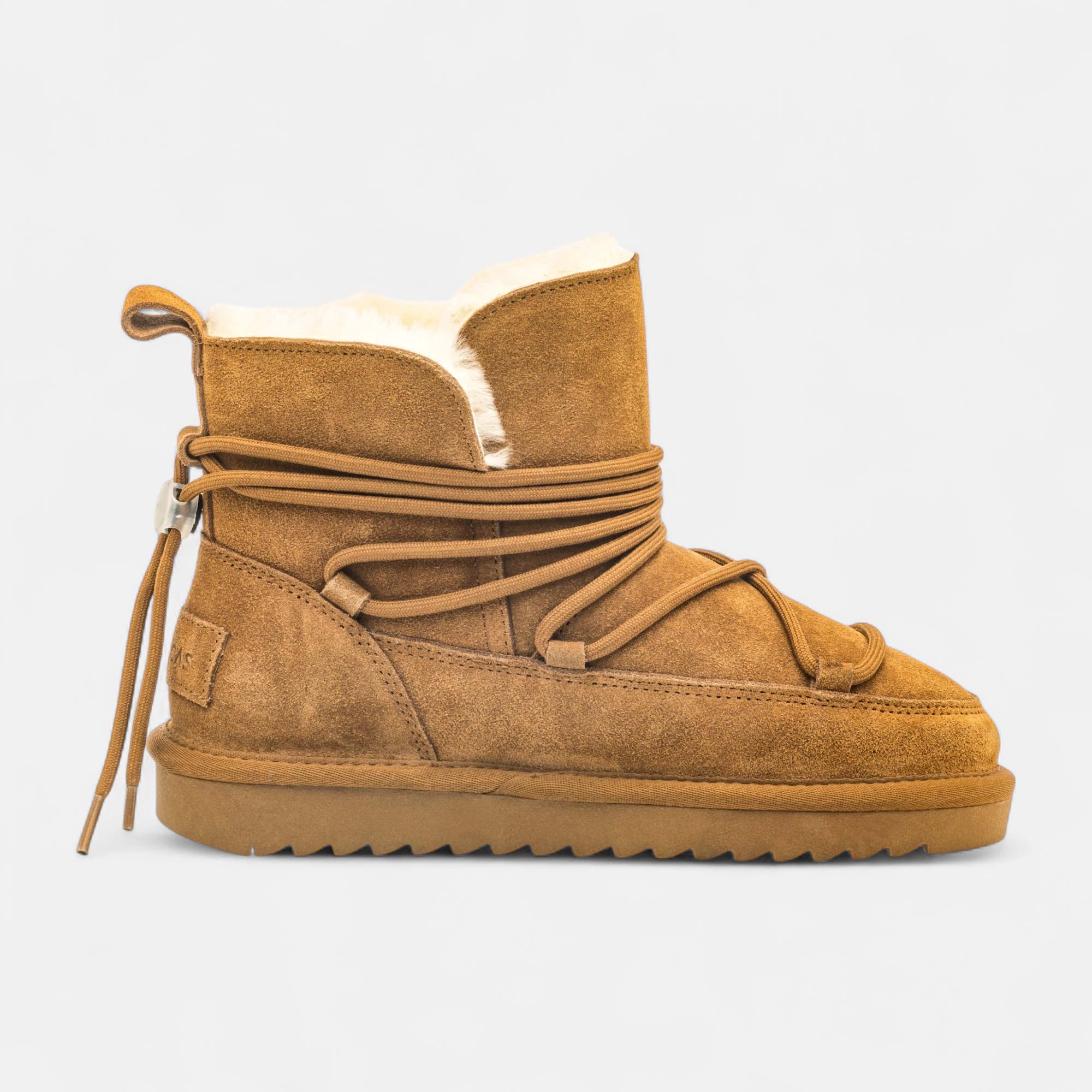 Boots Femme en cuir camel