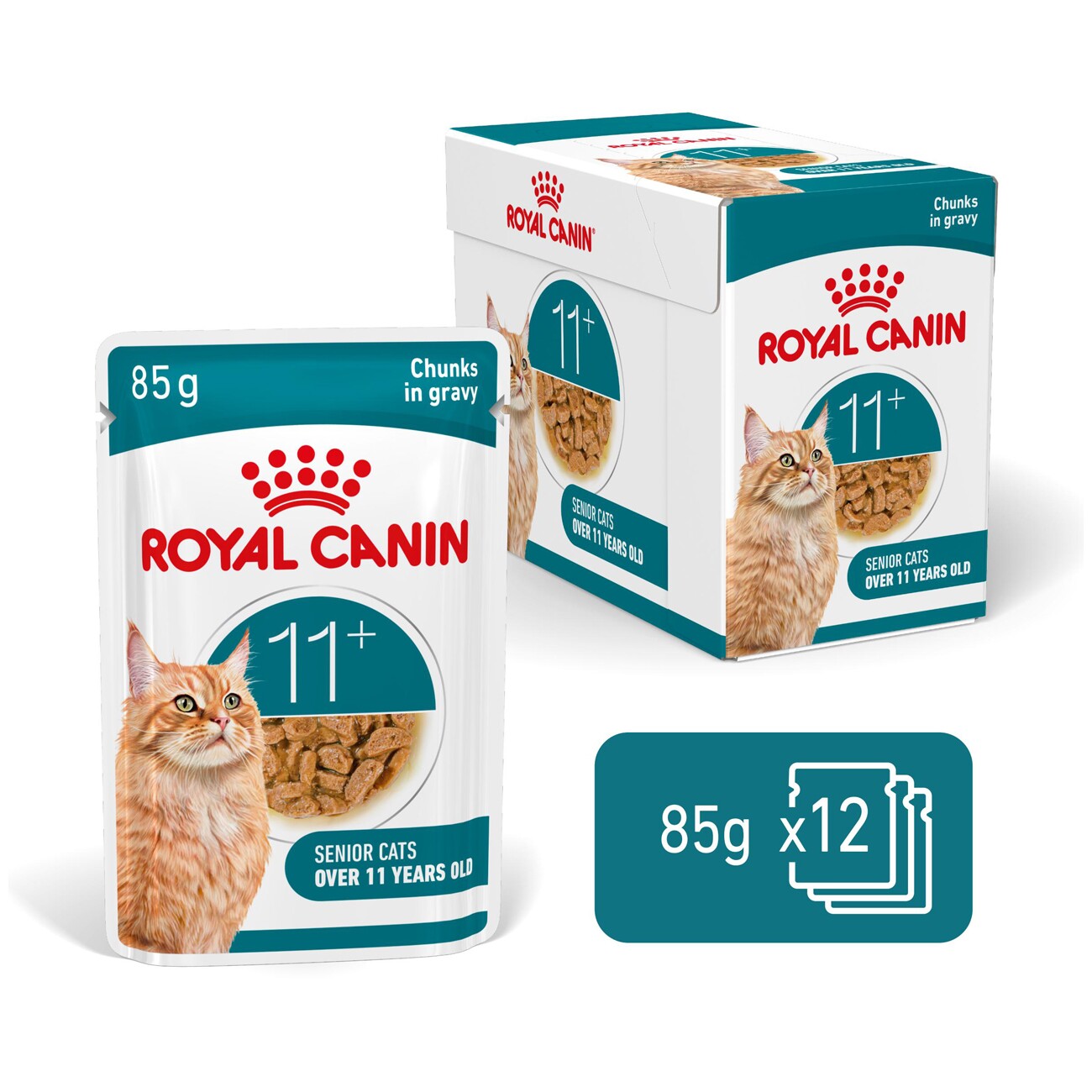 ROYAL CANIN Nassfutter Katze, Senior Ageing 11+, Sauce 12x85 g
