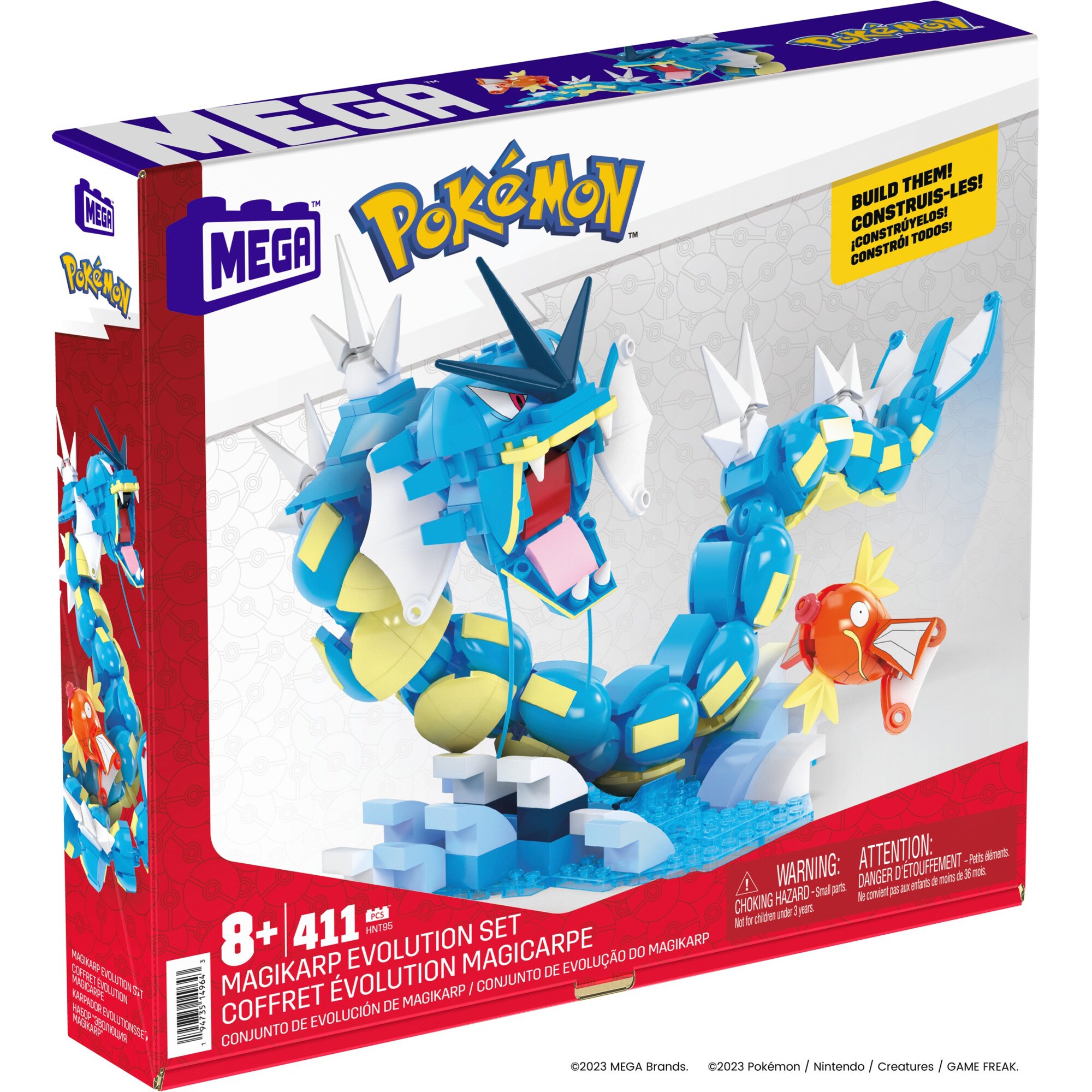 Mattel Konstruktionsspielzeug MEGA Pokémon Magikarp Evolution Set