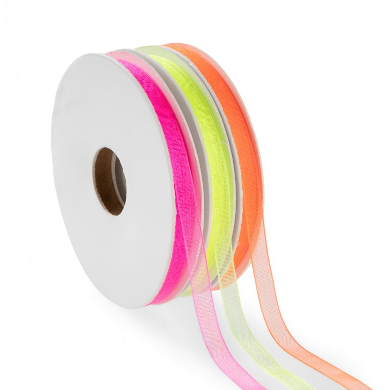 Geschenkband Organza Neon