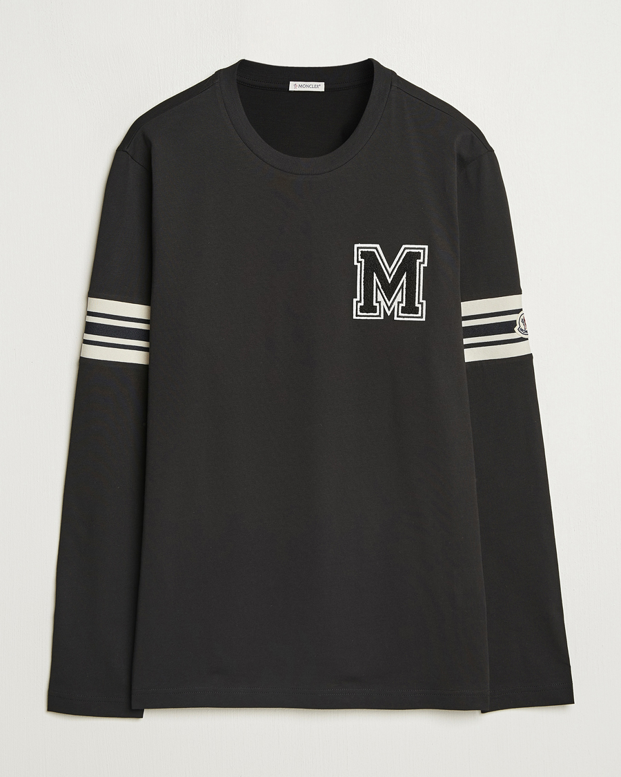 Moncler Archive Logo Long Sleeve T-Shirt Black