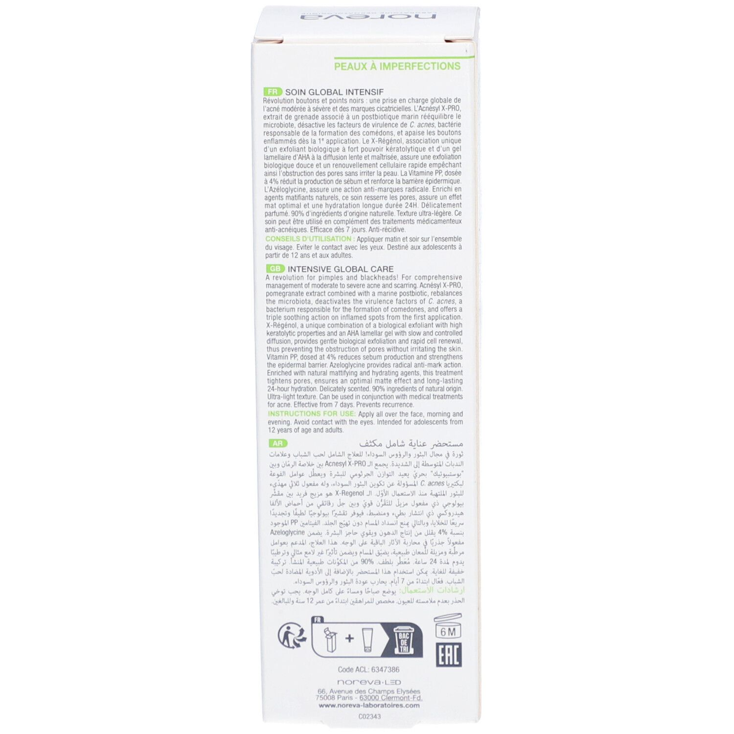 Noreva Exfoliac Global X-Pro Intensivpflege