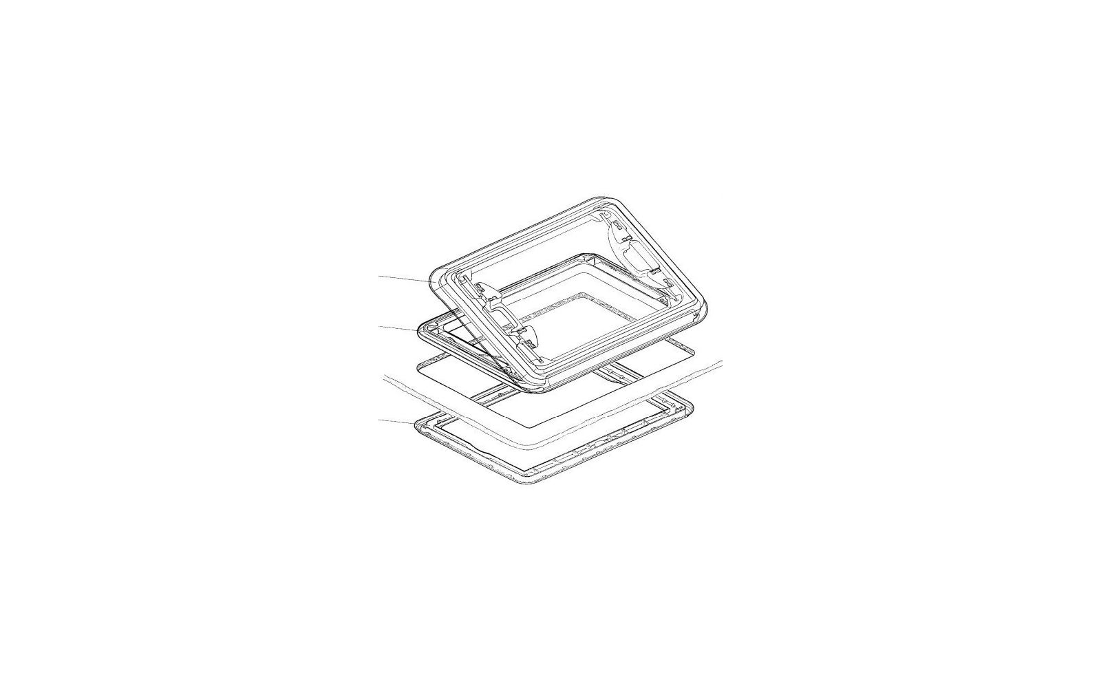 Dometic Glasrahmen (kompl.) Ohne Zwangsentlüftung