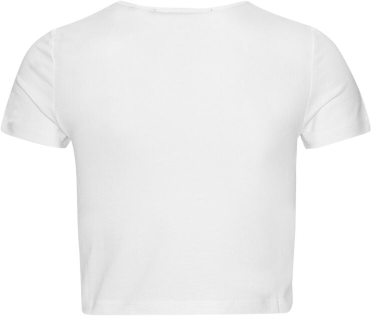 ROTATE Birger Christensen LOGO CROPPED T-SHIRT Bright white
