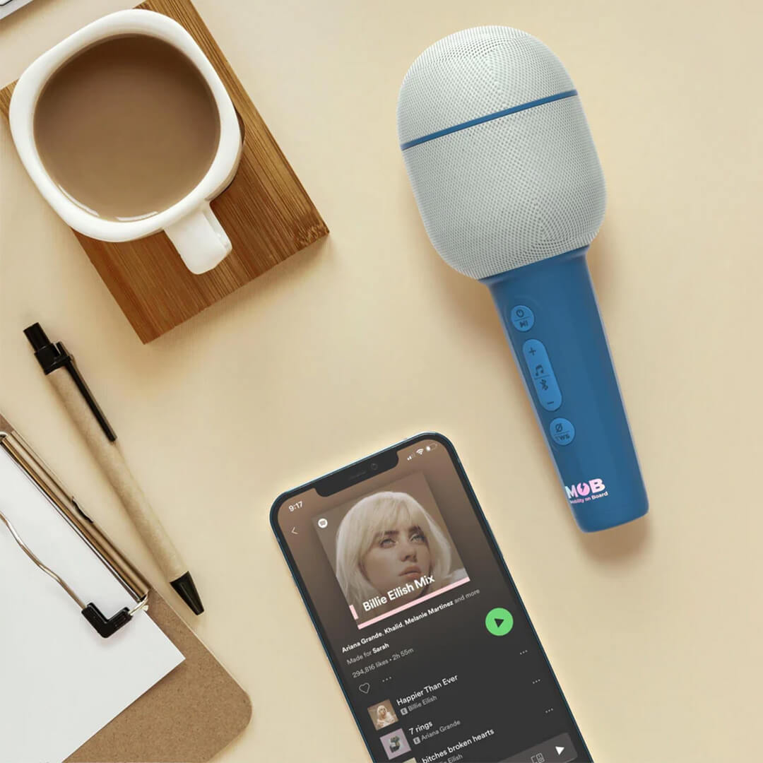 Mob karaoke microfoon - blauw