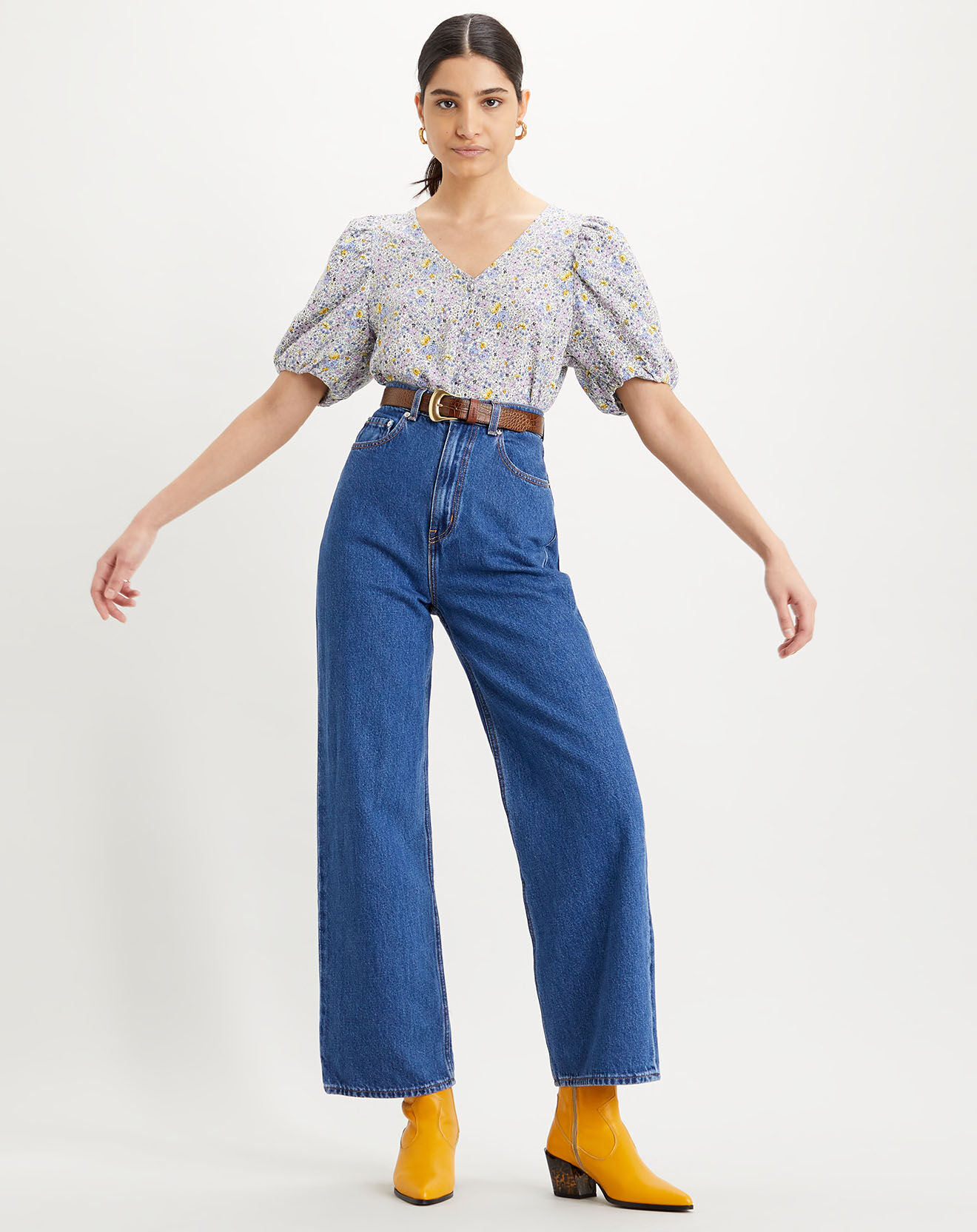 Levi's® Blouse Holly courte à motifs blanche
