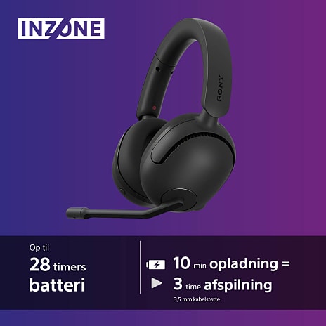 Sony InZone H5 gaming headset - sort