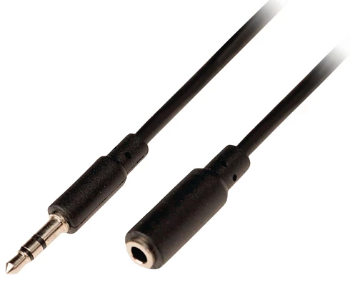 Nedis 3.5 mm Hane - 3.5 mm Hona 3 m Svart
