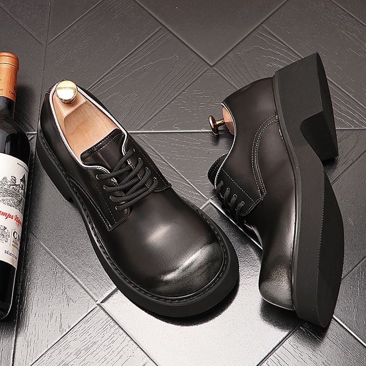 Mr Ozera - Plateau veterschoenen met effen hak