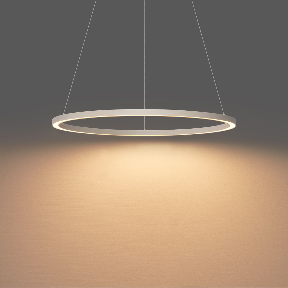 Design hanglamp beige 80cm incl. LED 3-staps dimbaar - Girello