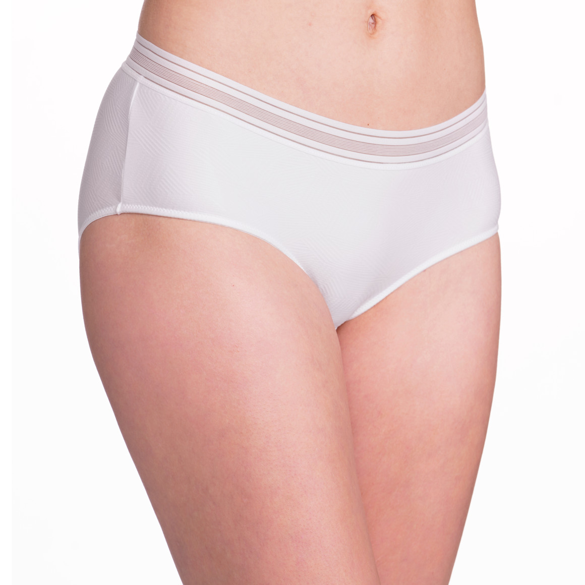 Gina Benotti 2 Damen Pantys mit dezentem Muster rot / weiss